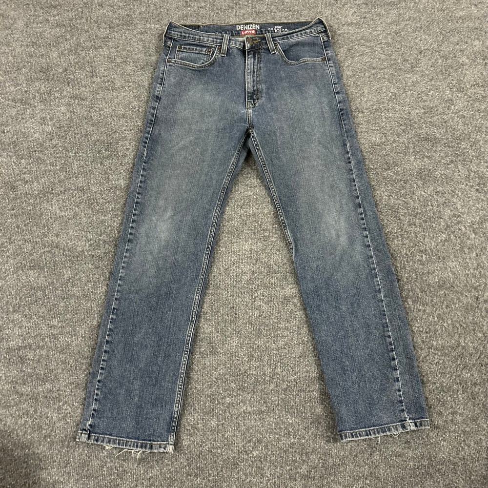 Denizen Levi's Jeans Mens Size 31x30 Blue Regular Fit 236 Denim Frayed Hem GOOD
